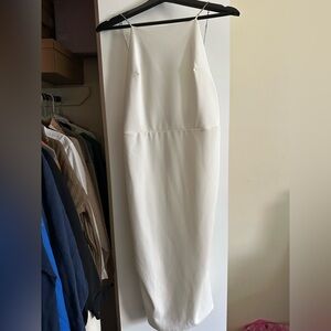 Missguided Strapless White Dress